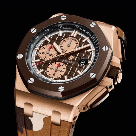 audemars piguet royal oak offshore brown leather strap|Audemars Piguet replacement strap.